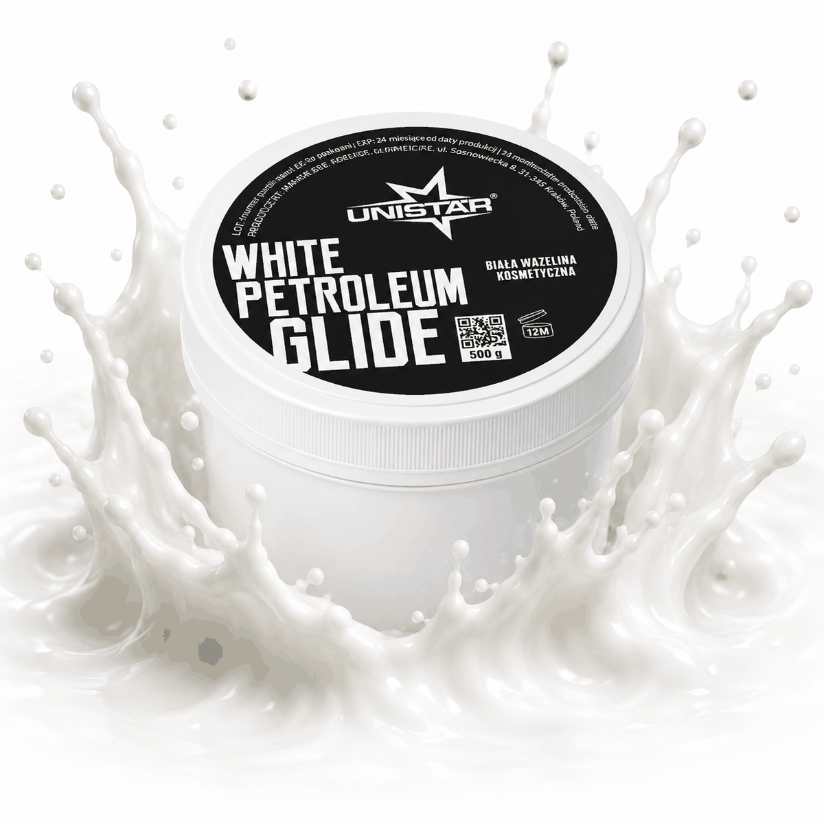 Wazelina biała kosmetyczna do tatuażu 500g - White Petroleum Glide - Tattoo – zdjęcie 3