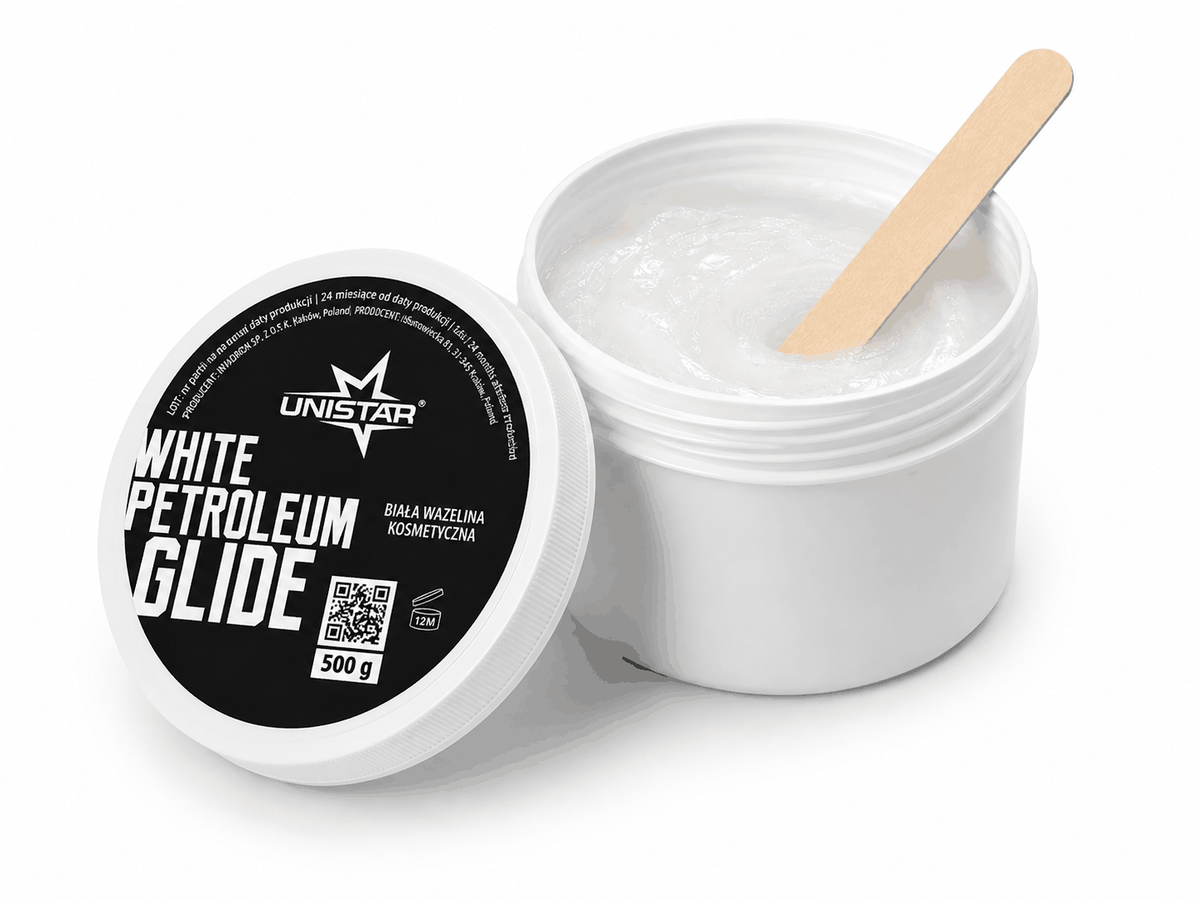 Wazelina biała kosmetyczna do tatuażu 500g - White Petroleum Glide - Tattoo – zdjęcie 5