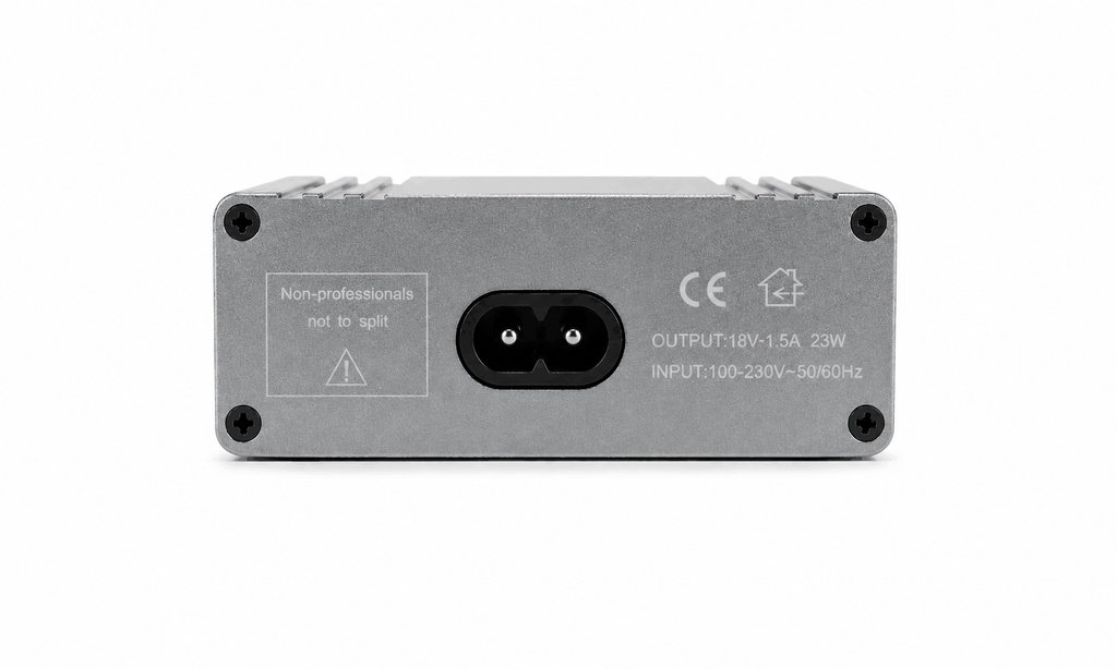 Profesjonalny zasilacz do tatuażu Cast Power Supply LED 0-18V 1.5A - Silver – zdjęcie 4
