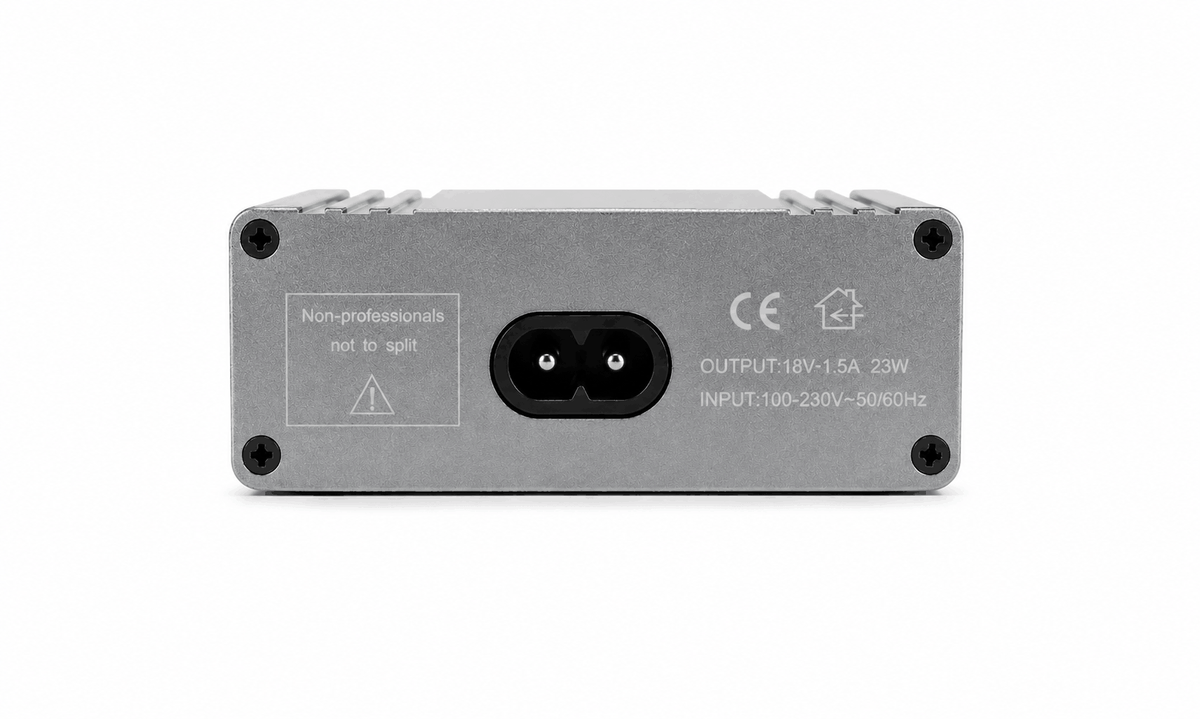 Profesjonalny zasilacz do tatuażu Cast Power Supply LED 0-18V 1.5A - Silver – zdjęcie 4